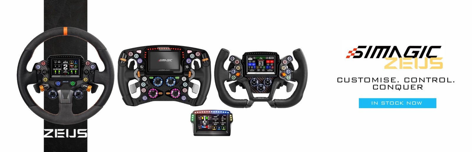 Simagic New Zeus Sim Racing Wheels and Dashboards on Player1 Sim Gear Australia