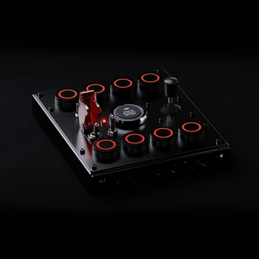 Ignition Controls Mini RR Button Box on Player1 Sim Gear 