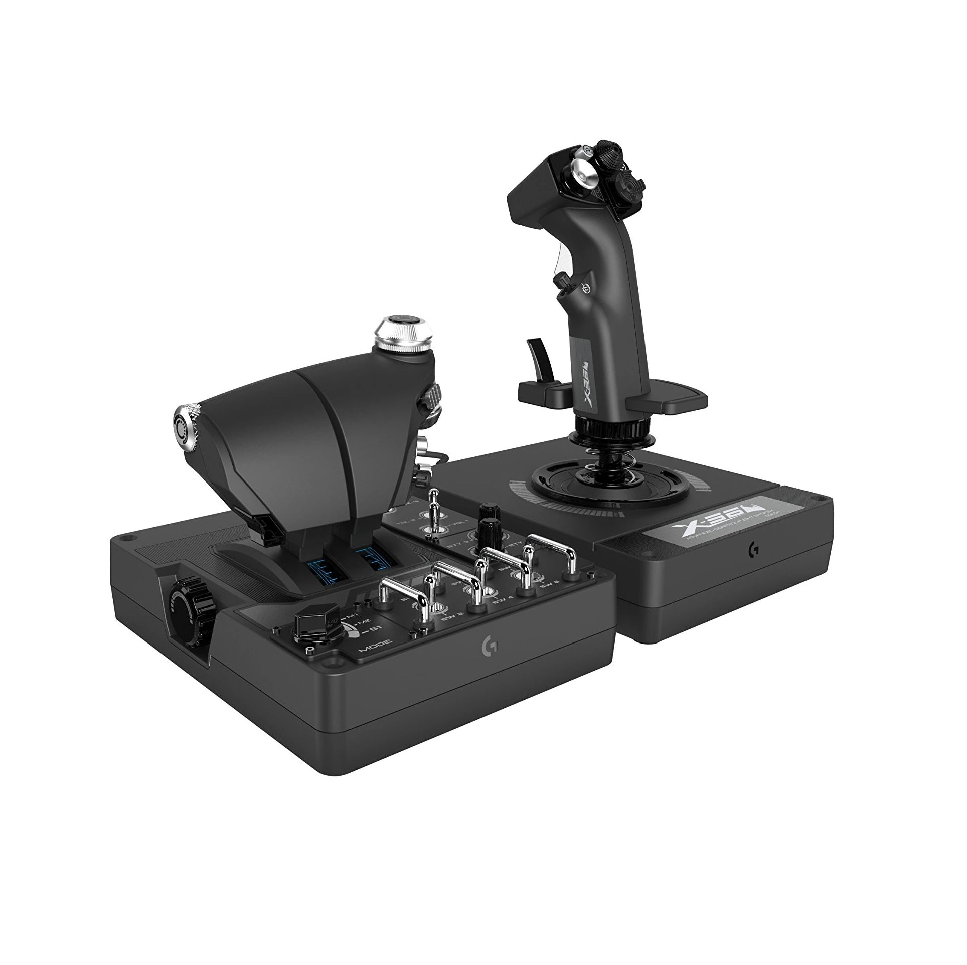 Logitech G Pro X56 Hotas joystick and throttle for flight and space simulation on Player1 Sim Gear