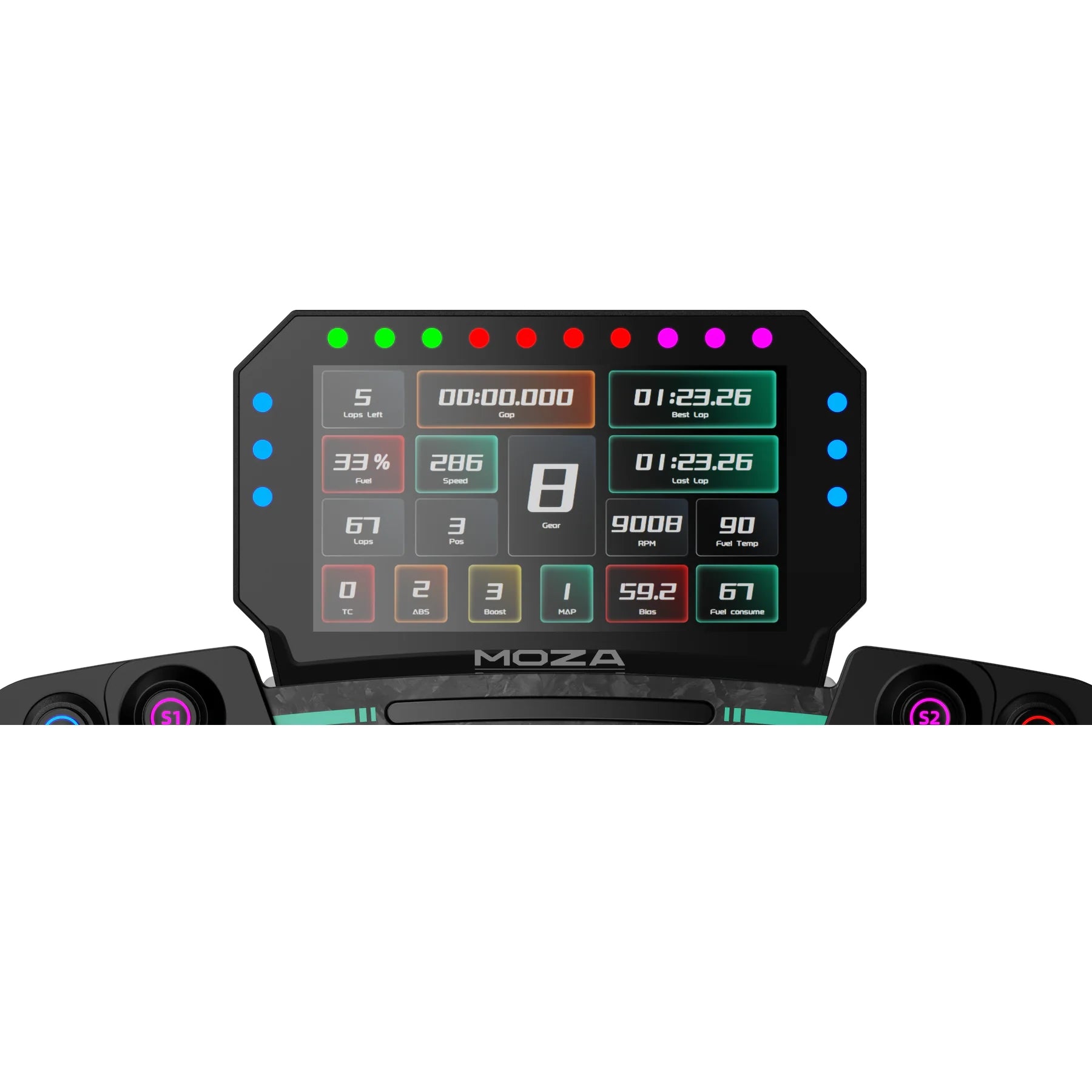 Moza Racing CM2 Sim Racing Digital Dashboard on Player1 Sim Gear