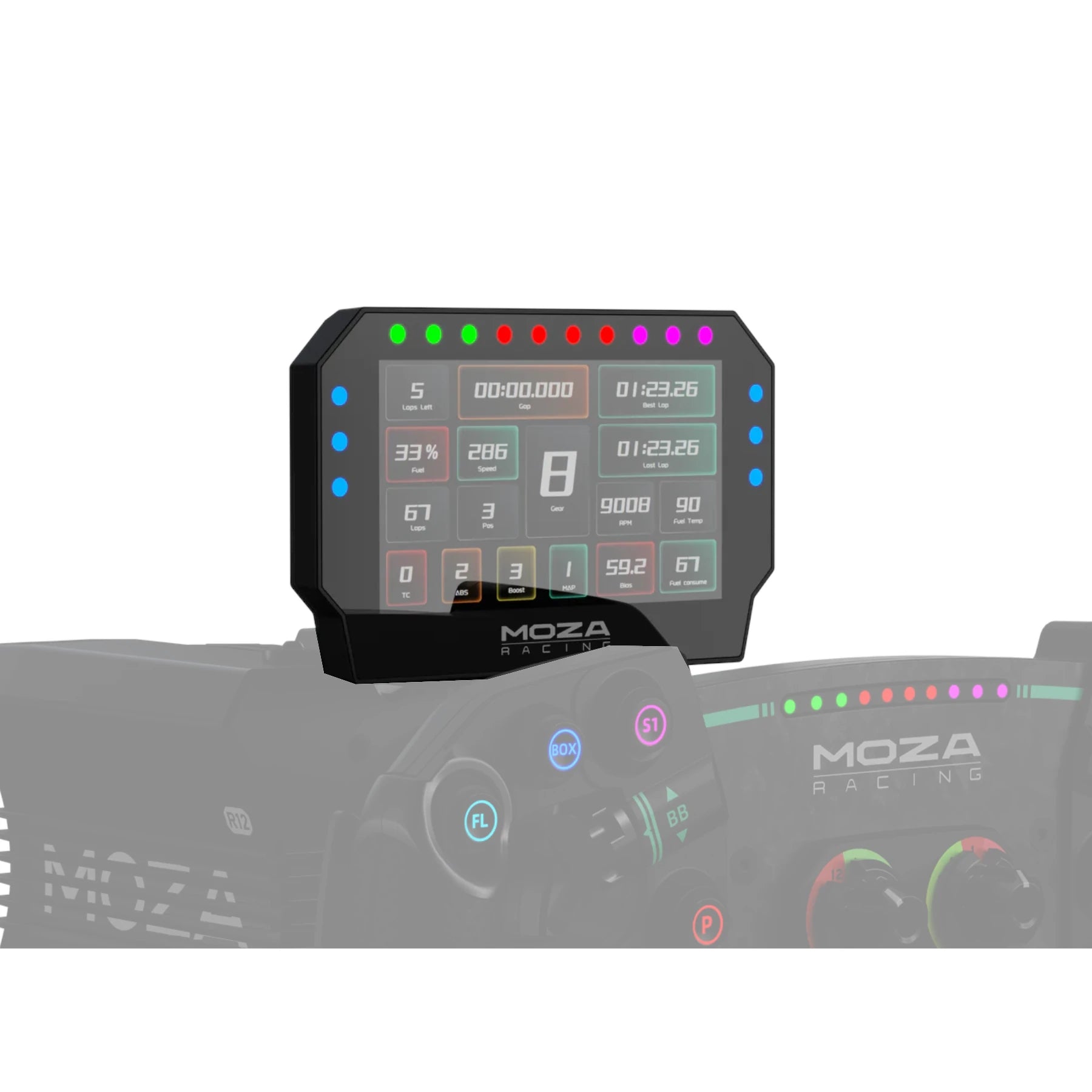 Moza Racing CM2 Sim Racing Digital Dashboard on Player1 Sim Gear