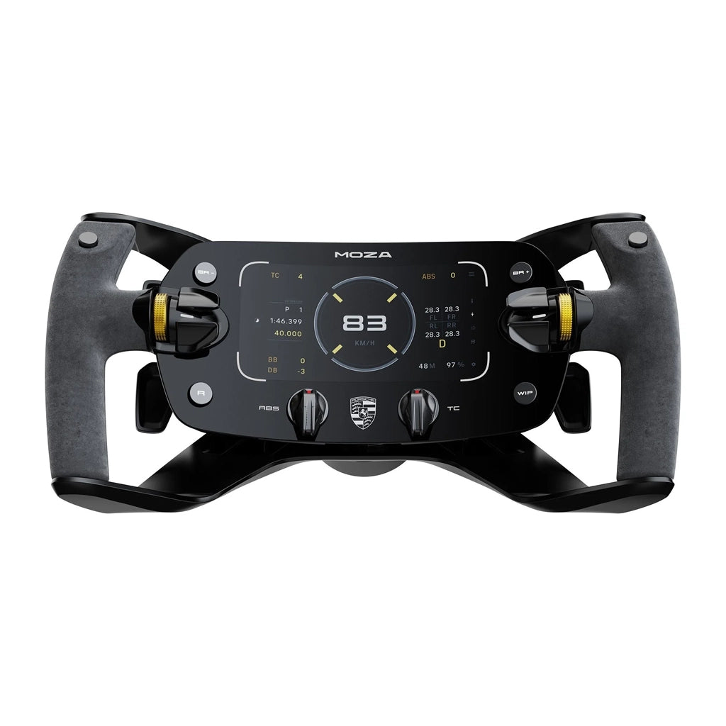 MOZA Porsche Mission R Steering Wheel for Sim Racing front view