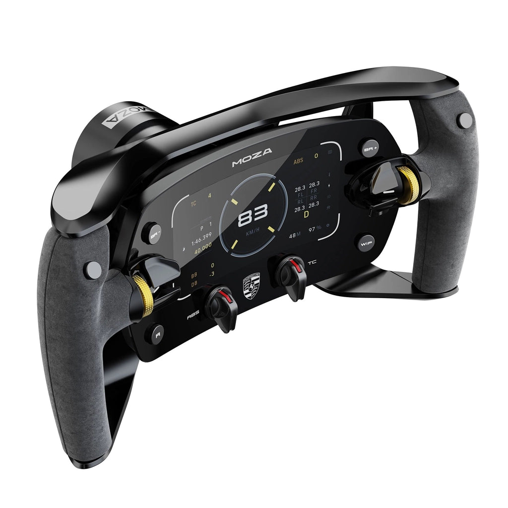 MOZA Porsche Mission R Steering Wheel for Sim Racing  front left view