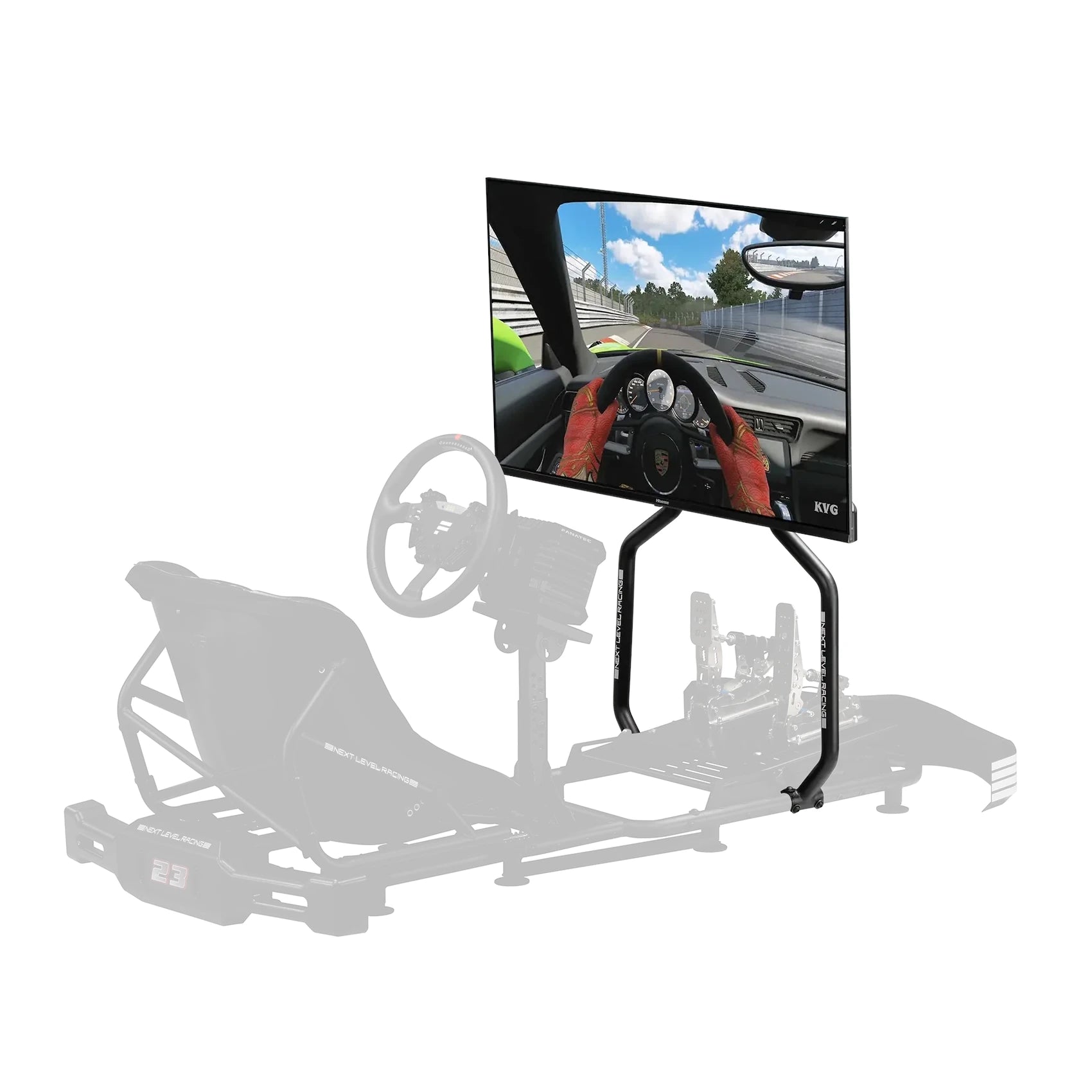 Next Level Racing Go Kart Plus Monitor Stand on Player1 Sim Gear