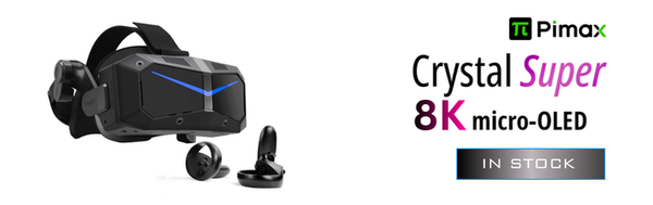 Pimax Crystal Super OLED headset on Player1 Sim Gear