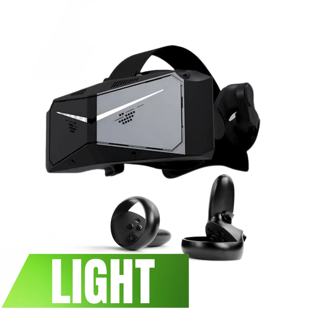Pimax Crystal Light VR Headset on Player1 Sim Gear. PCVR Flight Simulation and Sim Racing. Australian Distributor.