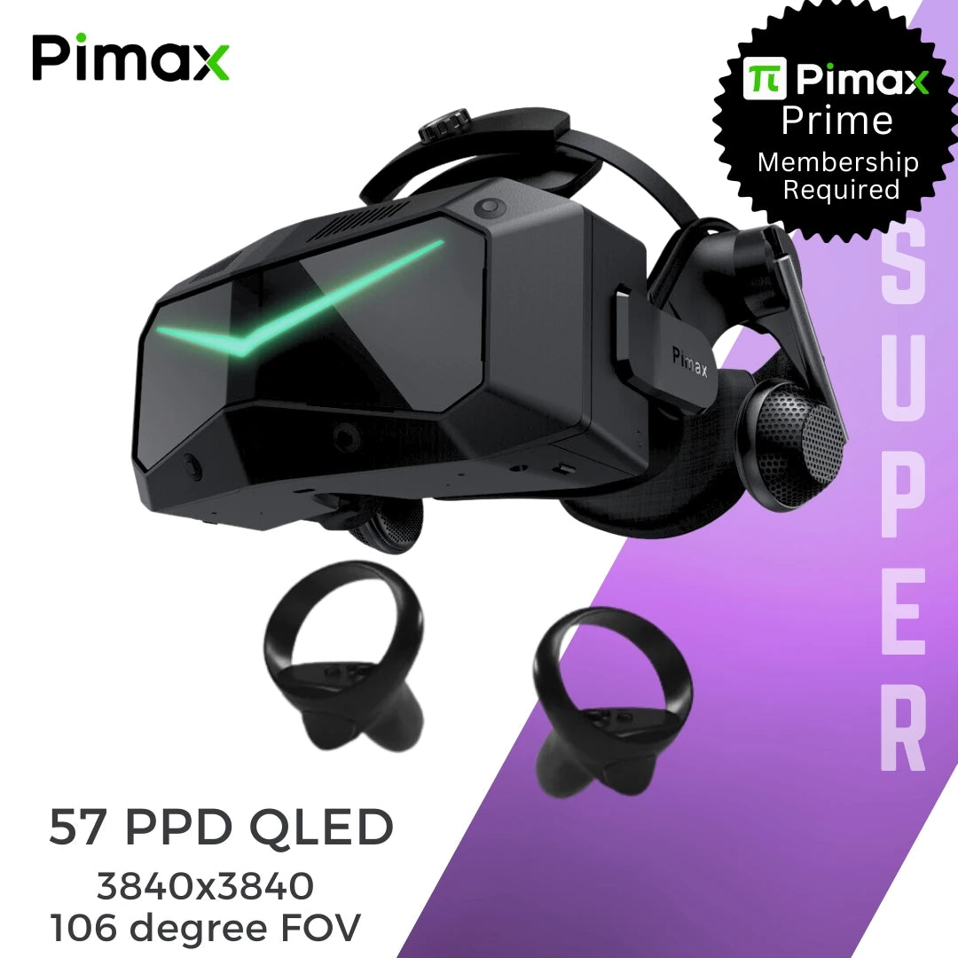 Pimax Crystal Super VR Headset Player1 Sim Gear. Official Australian Distributor.