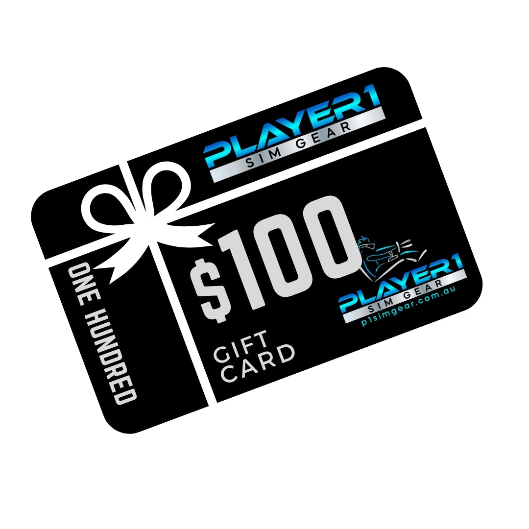 Gift Cards for Player1 Sim Gear. The perfect gift or present.