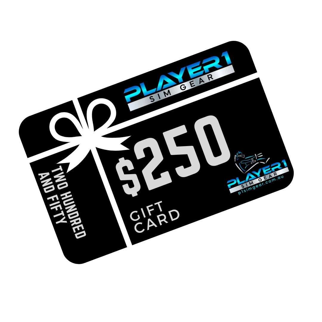 Gift Cards for Player1 Sim Gear. The perfect gift or present.