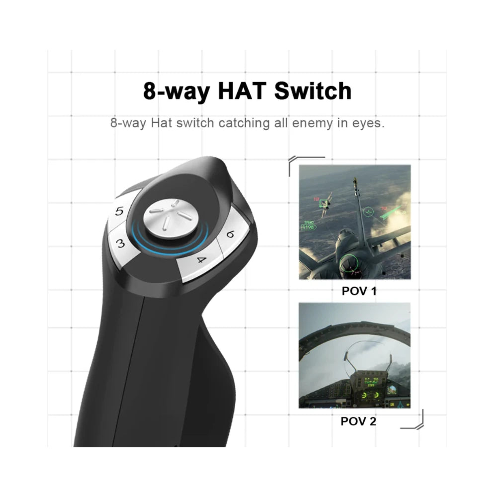 PXN-2119PRO Wired Flight Stick for PC & Consoles for Sim Racing on Player1 Sim Gear