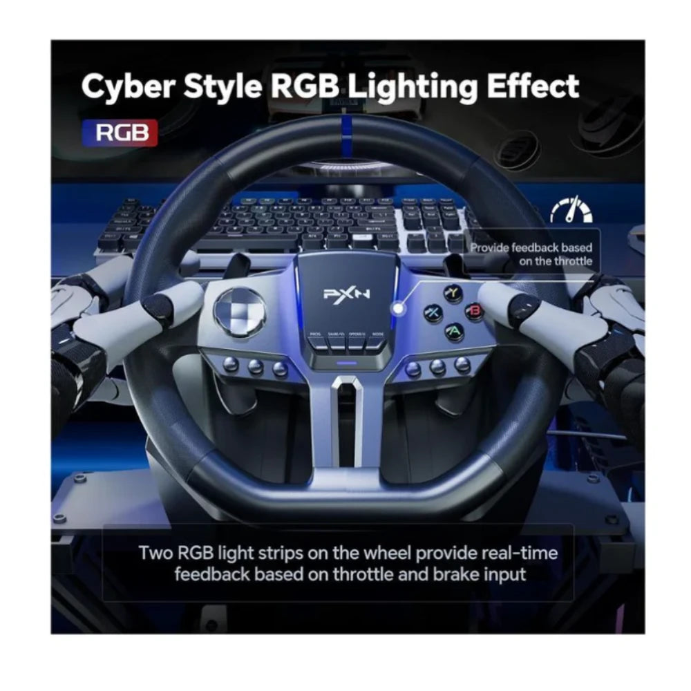 PXN V9 GEN2 Racing Wheel for Xbox PC PS4 Switch - 270/900 Wheel Pedals Shifter for Sim Racing on Player1 Sim Gear