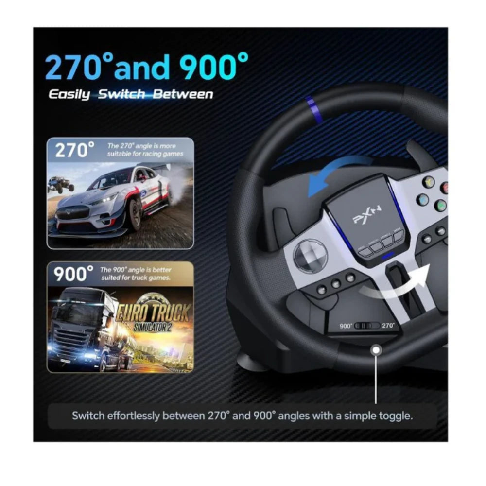 PXN V9 GEN2 Racing Wheel for Xbox PC PS4 Switch - 270/900 Wheel Pedals Shifter for Sim Racing on Player1 Sim Gear