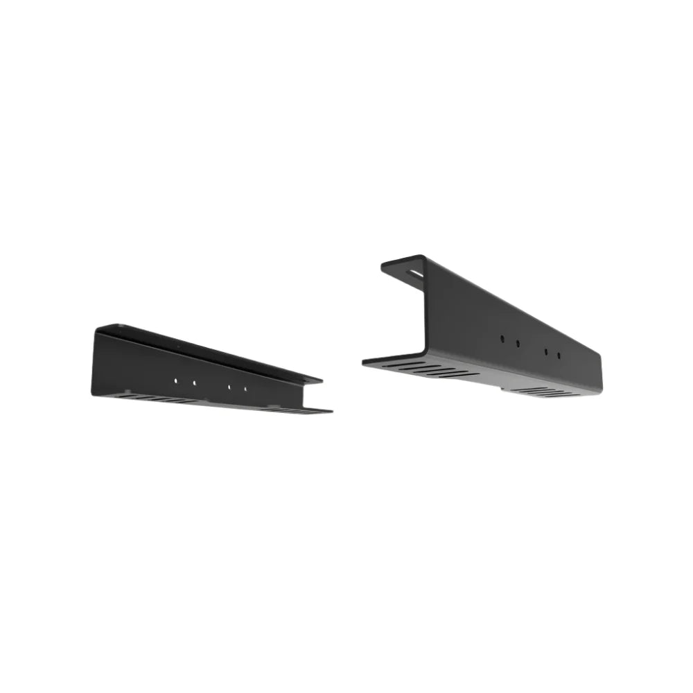 Trak Racer seat bracket set for reclining seats, angled pair view — steel under-mount brackets, no angle adjustment