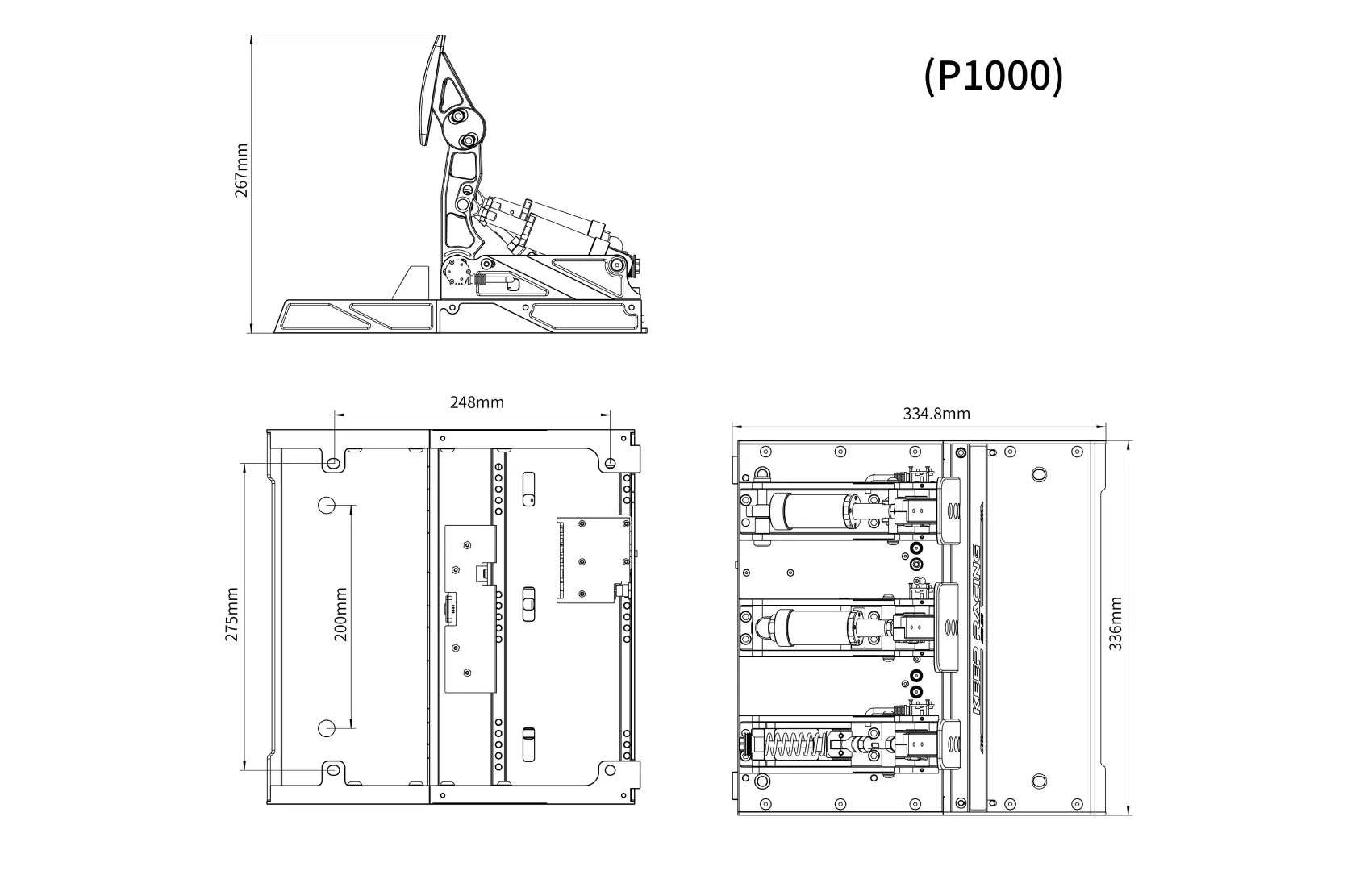 Simagic P1000 Sim Racing Pedals on Player1 Sim Gear