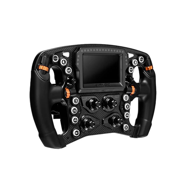 Simagic Zeus Formula Steering Wheel on Player1 Sim Gear front side view