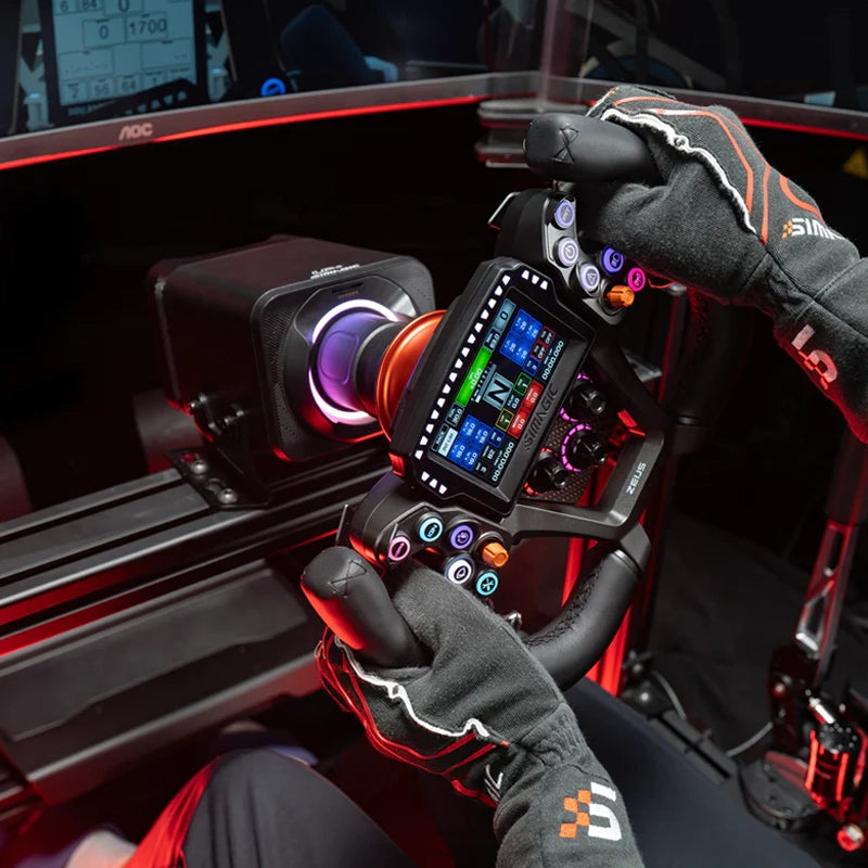 Simagic Zeus GT Steering Wheel on Player1 Sim Gear Australia on sim racing cockpit