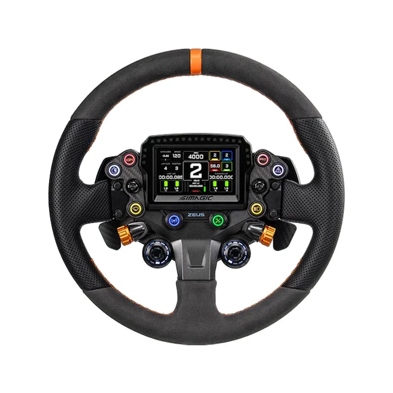 Simagic Zeus Sport round rally steering wheel included in the Drift and Rally Pack