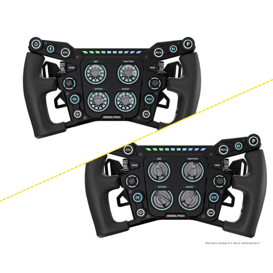 Soelpec Rotary Knob Set - Basalt for Terra LX Wheels on Player1 Sim Gear