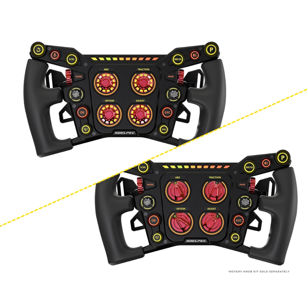 Soelpec Rotary Knob Set - Lava on Player1 Sim Gear