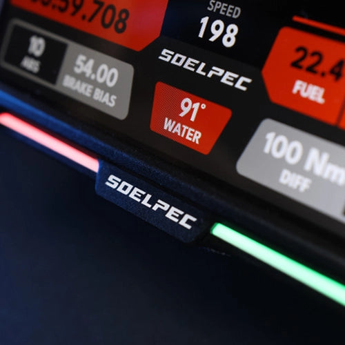 Soelpec XR-7 Premium Sim Racing Dashboard Display with Touchscreen and RGB Telemetry on Player1 Sim Gear