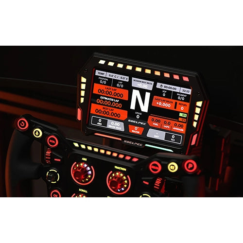 Soelpec XR-7 Premium Sim Racing Dashboard Display with Touchscreen and RGB Telemetry on Player1 Sim Gear
