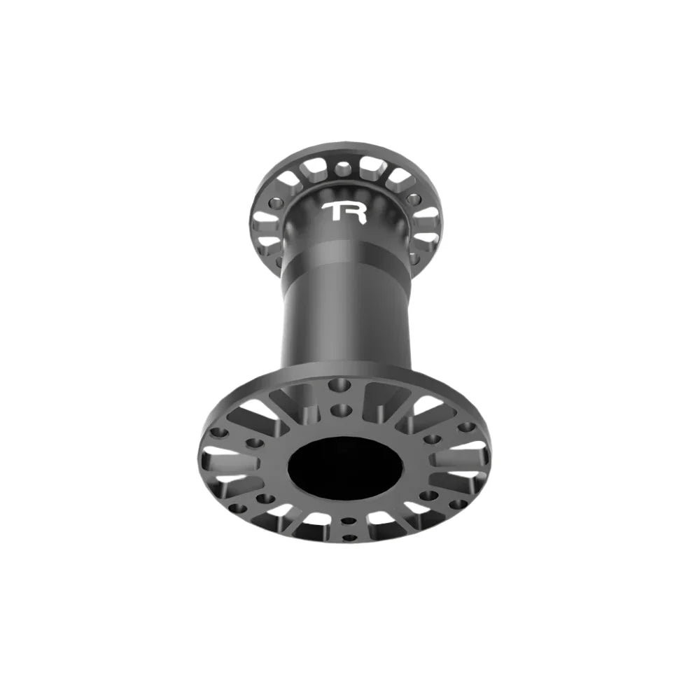 Trak Racer steering wheel hub spacer, three-quarter angle showing bolt circle pattern