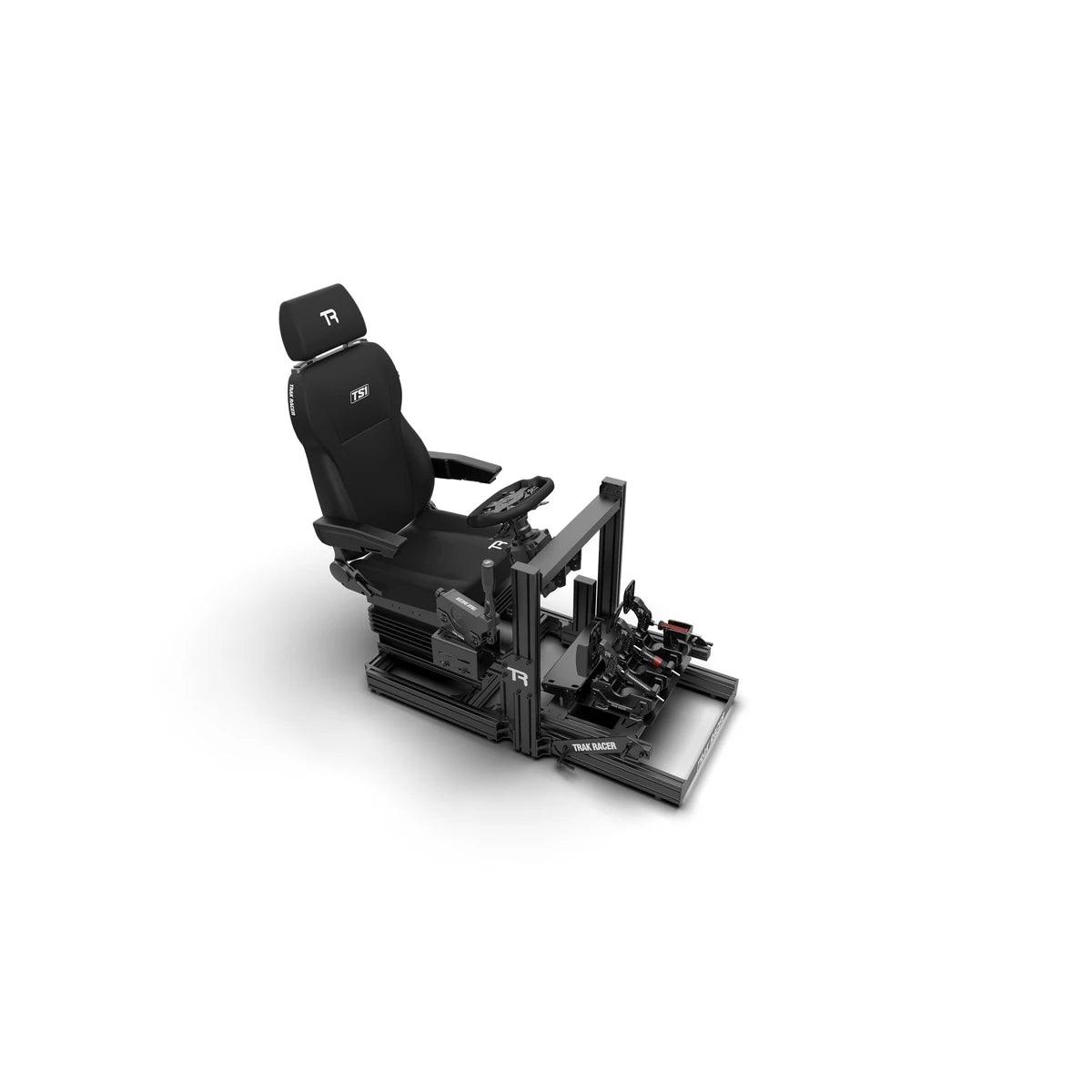 Trak Racer TRK Truck Driving Simulator, side profile showing the TS1 suspension truck seat