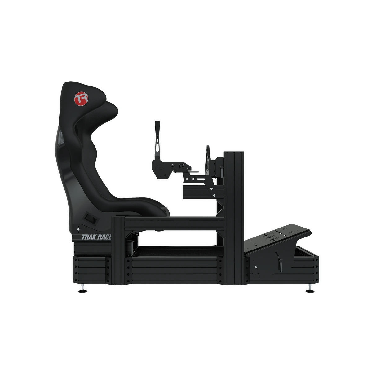 Trak Racer 240mm side mount with a shifter mounted rally-style on a Trak Racer cockpit, side view