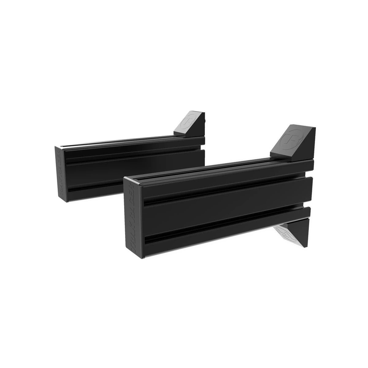 Trak Racer 240mm universal side support set of 2, two black 80x40mm aluminium profiles with end brackets