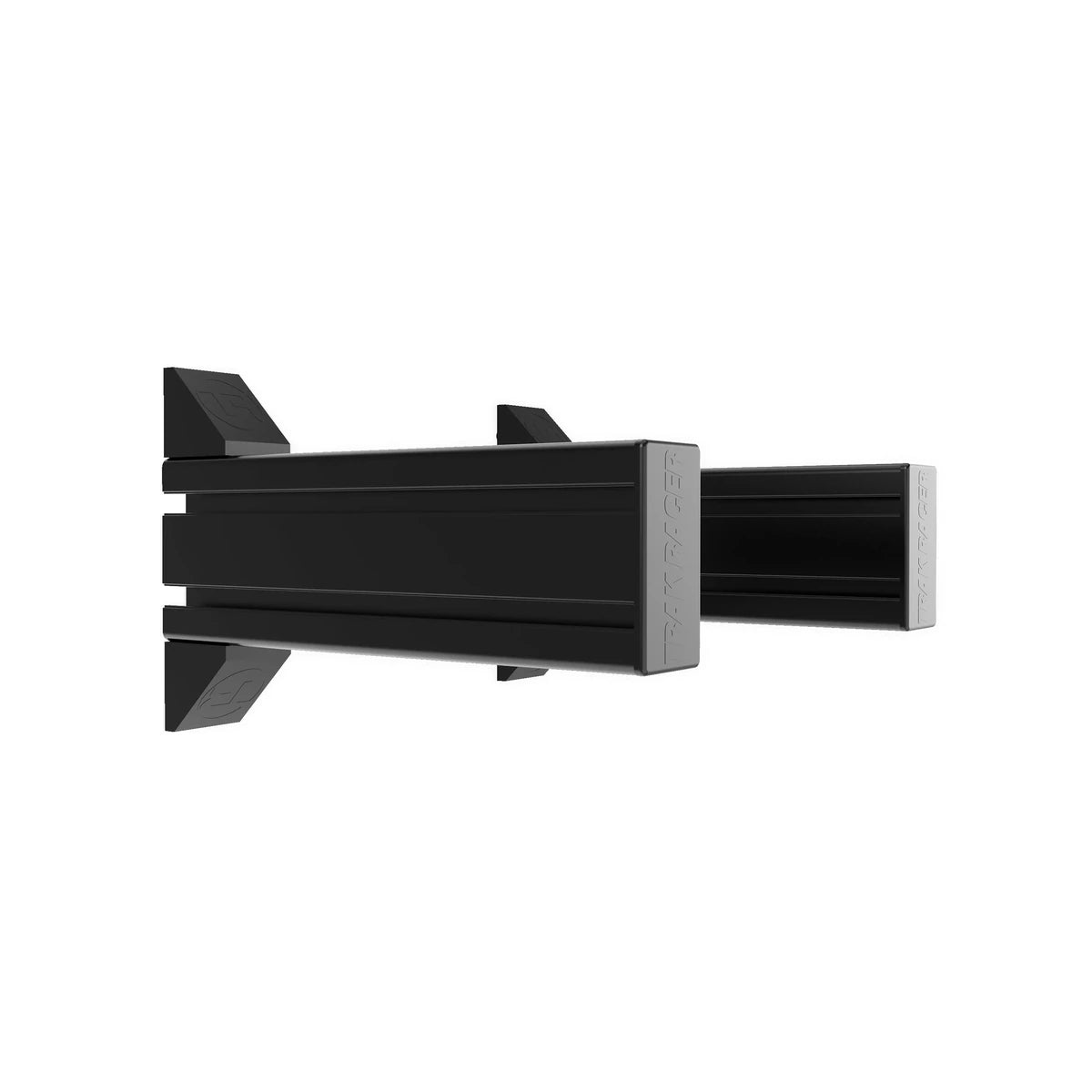 Trak Racer 240mm side support set of 2, end-on view showing the 80x40mm T-slot cross-section and brackets