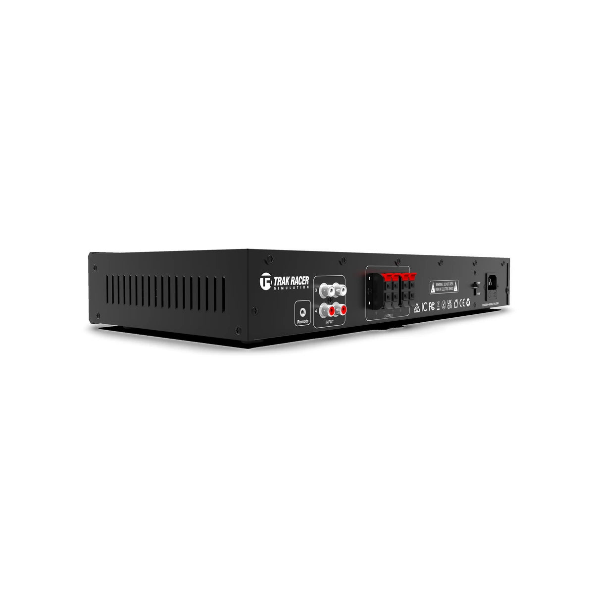 Trak Racer 4-channel bass shaker amplifier, rear view