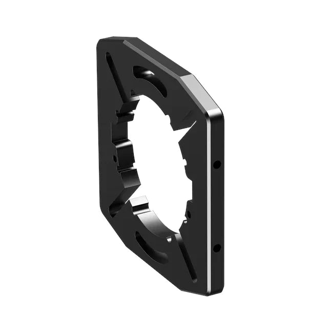 Trak Racer TR-One Universal Direct Fit Wheel Mount, angled view of the black plate showing its bevelled edge