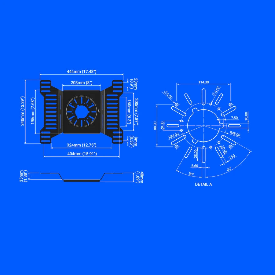Trak Racer large bass shaker mount on Player1 Sim Gear
