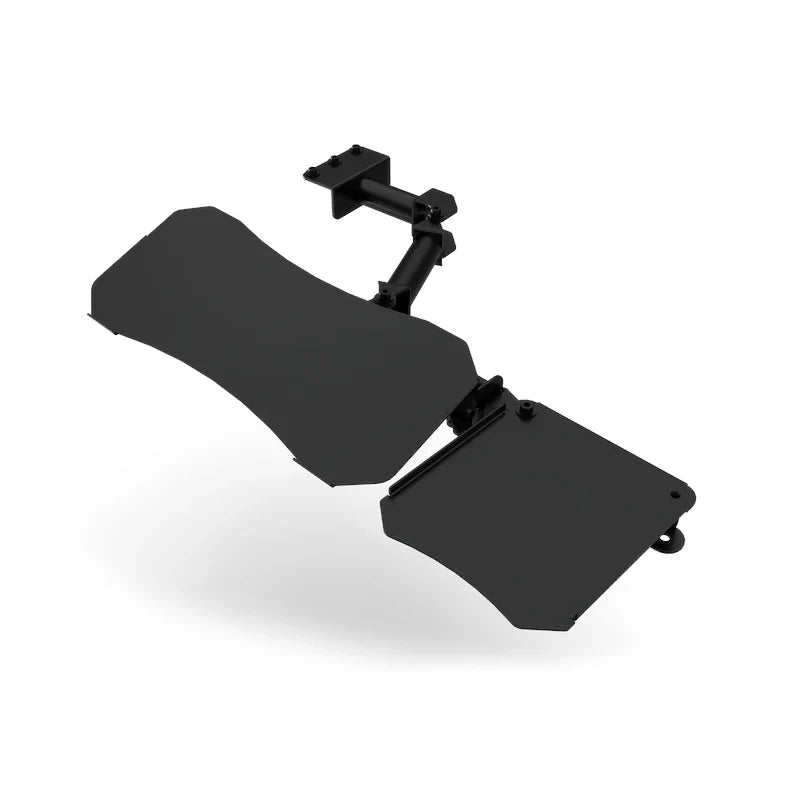 Trak Racer Keyboard and Mouse Tray for TR8 Pro and Alpine Racing TRX, angled top view