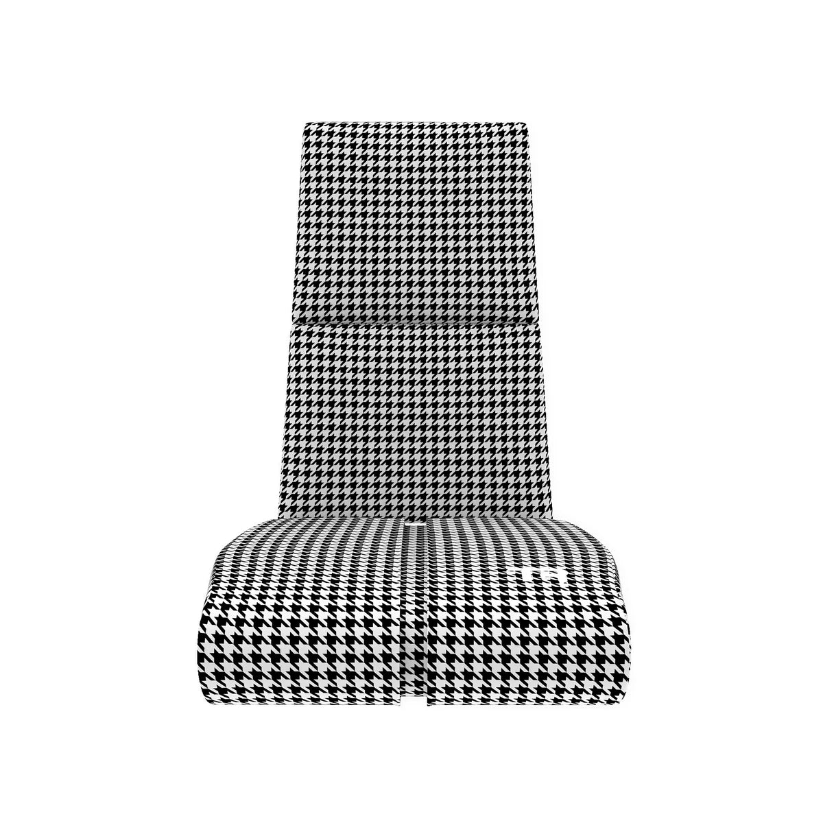 Trak Racer RS Rally Pro seat cushion set, front view, base and backrest cushions in black and white houndstooth