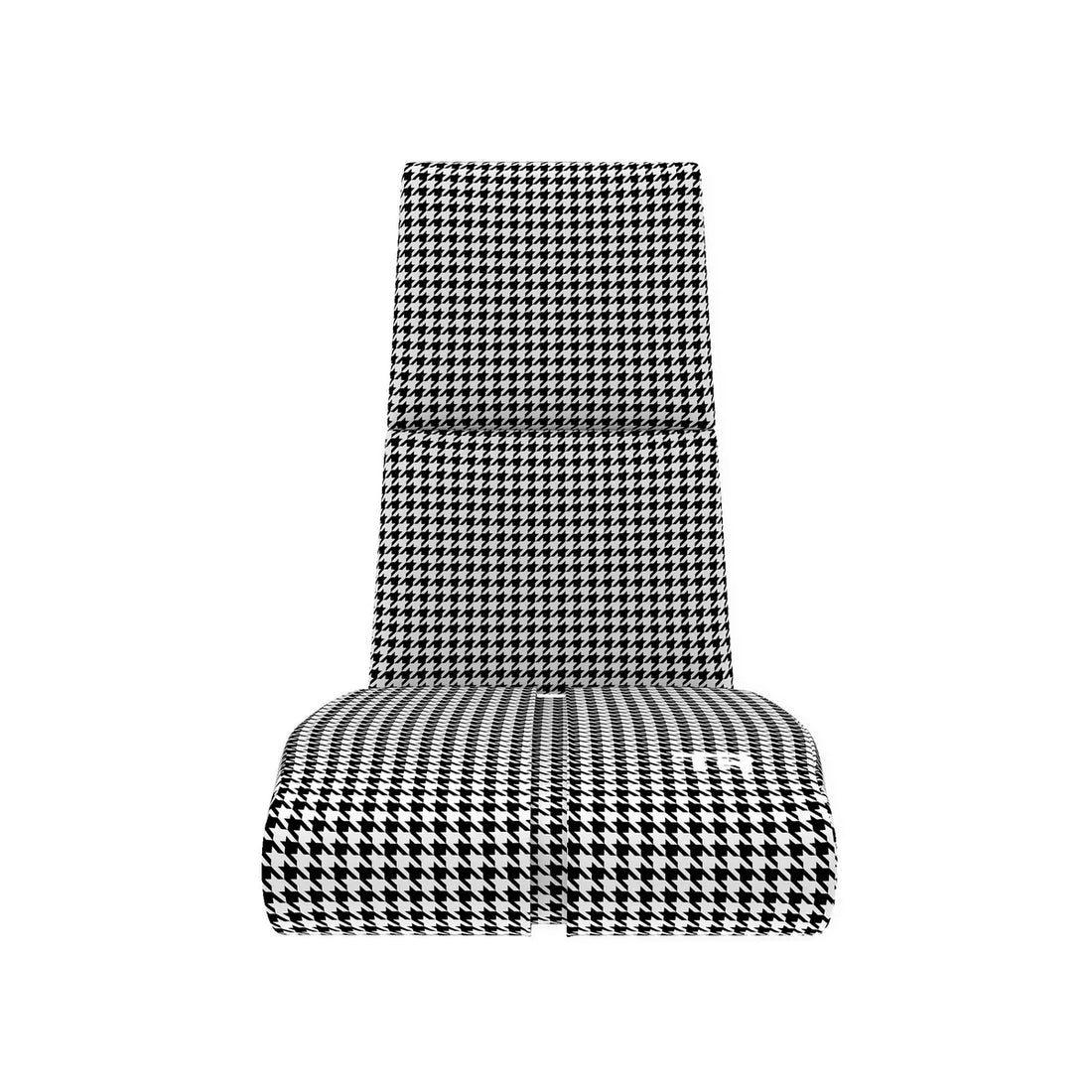 Trak Racer RS Rally Pro seat cushion set, front view, base and backrest cushions in black and white houndstooth