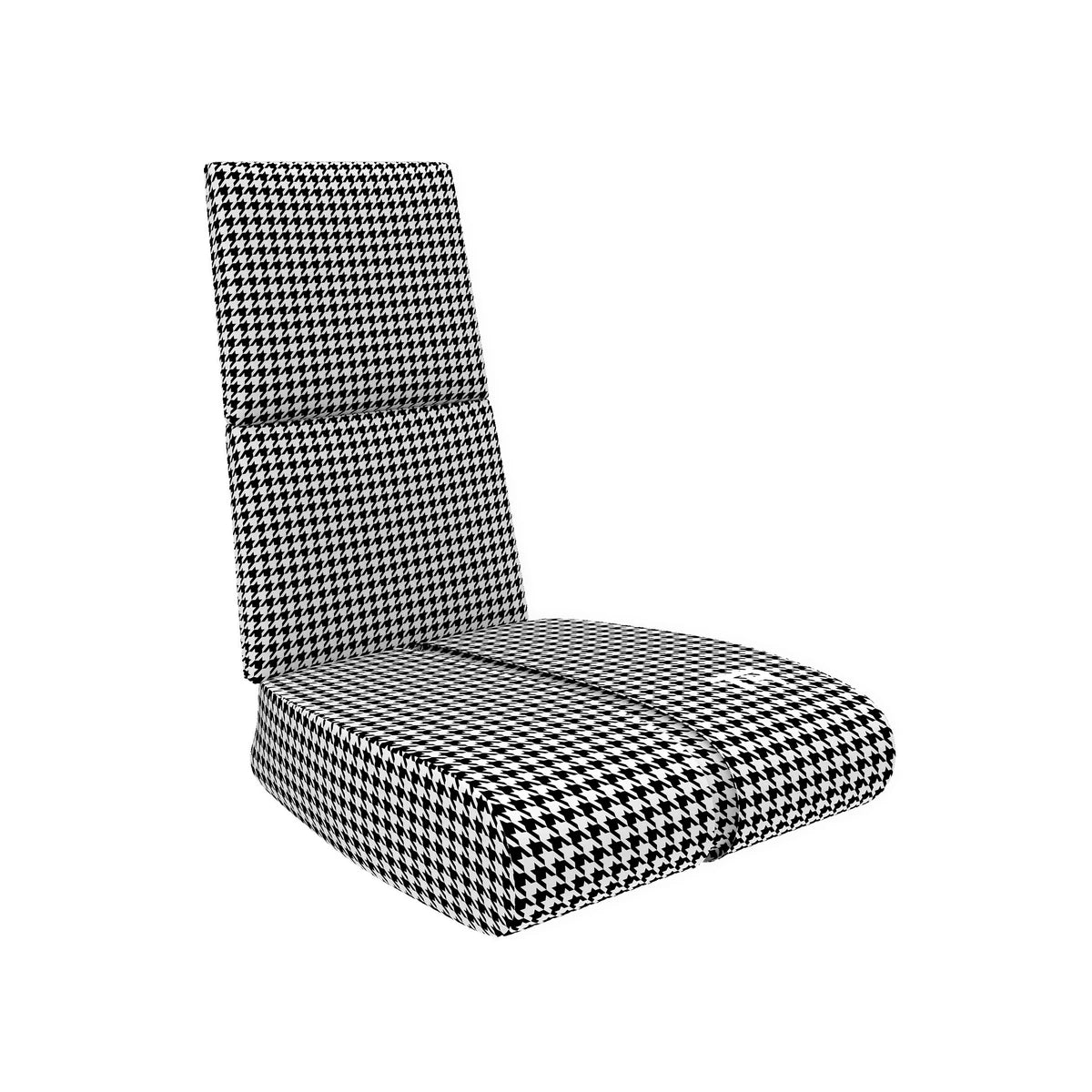 Trak Racer RS Rally Pro houndstooth cushion set, three-quarter angle showing base and backrest padding