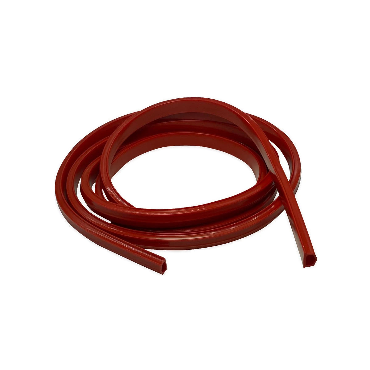Trak Racer rubber dust strip, red, coiled, alternate angle