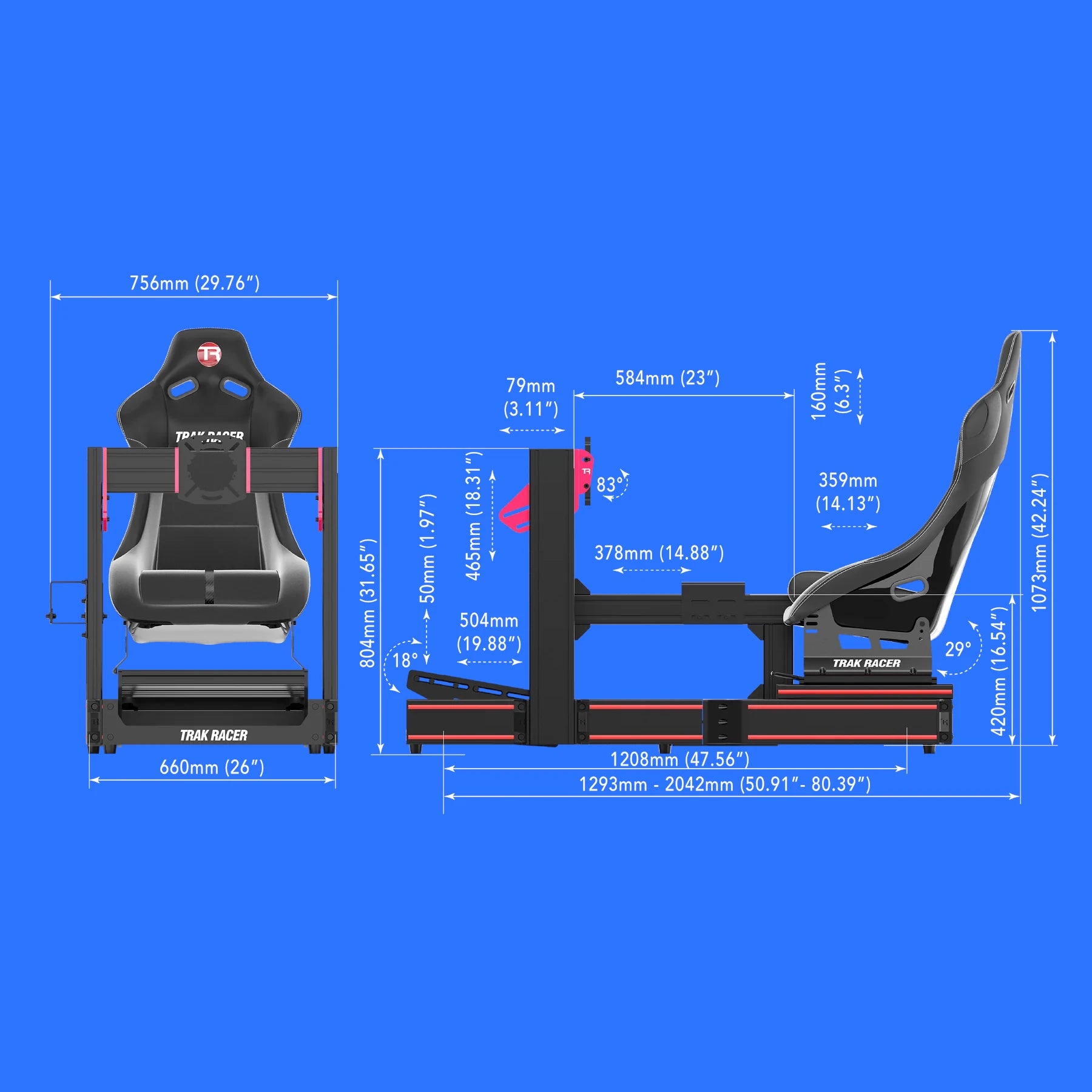 Trak Racer TR120S Sim Racing Cockpit on Player1 Sim Gear