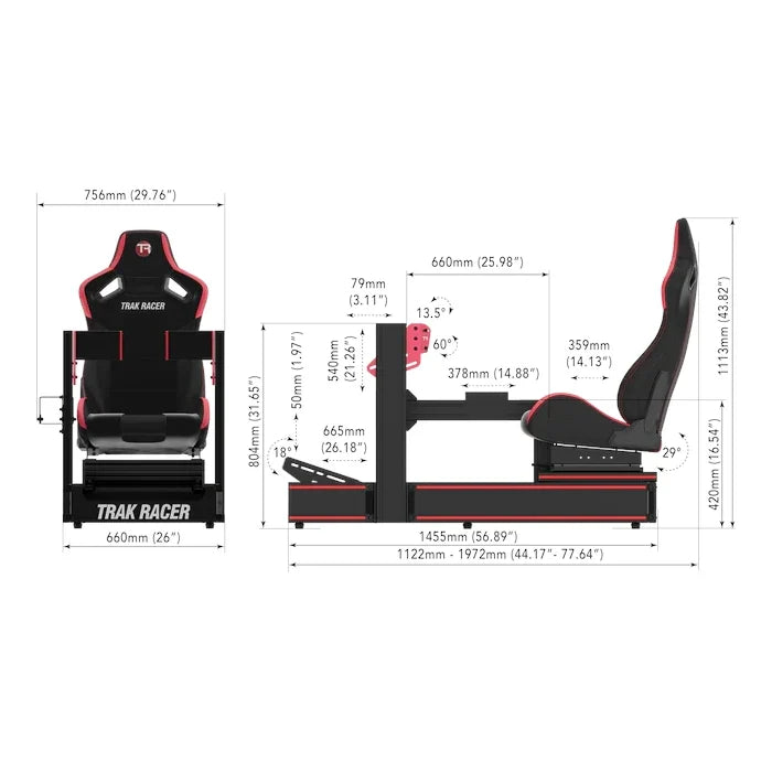 Trak Racer TR160 V5 Racing Simulator - Anodized Black
