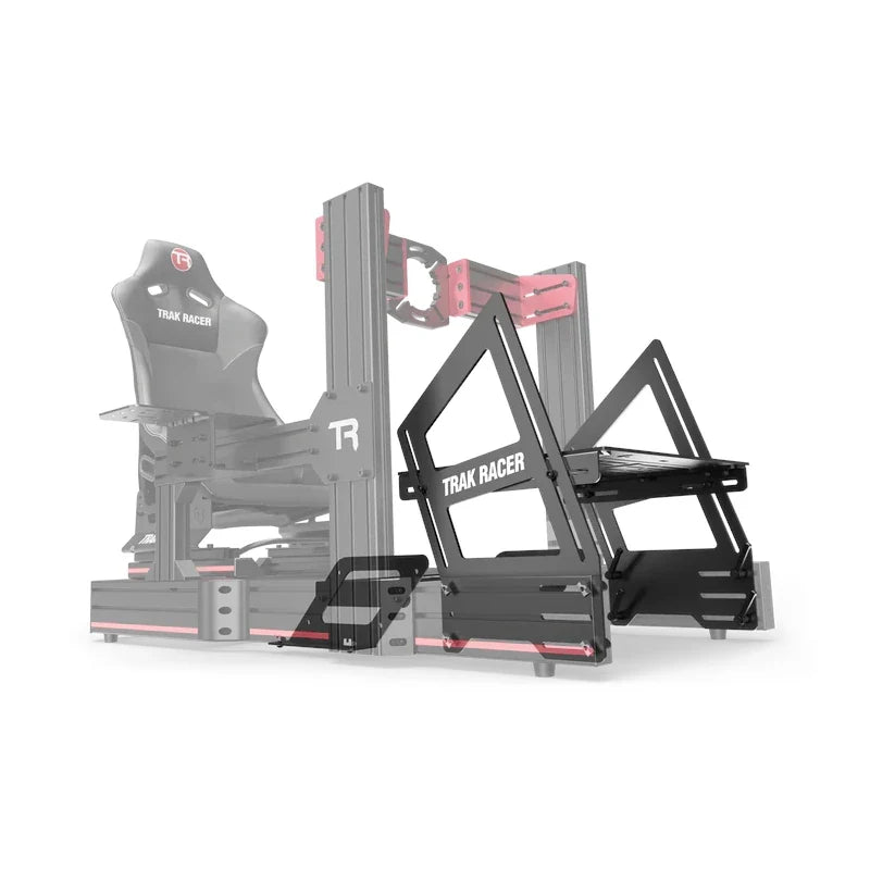 Trak Racer inverted/formula/GT hybrid pedal bracket system, mounting position inside cockpit chassis rails