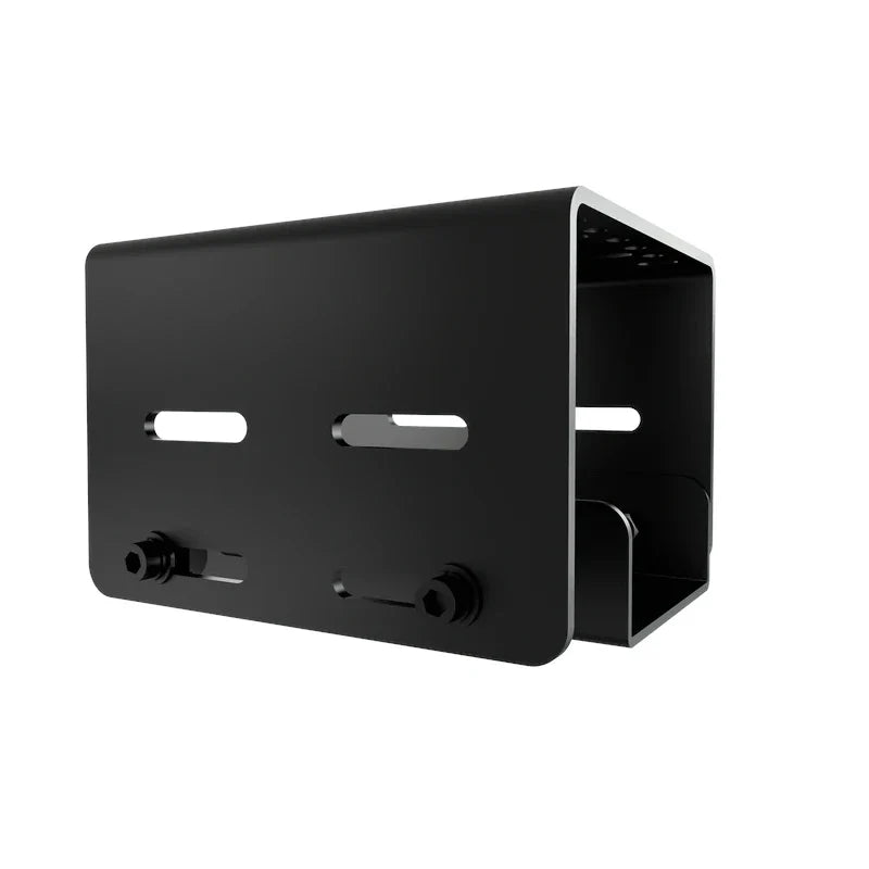 TR-One Gen 2 Universal Shifter Mount, side view of the black bracket with elongated mounting slots