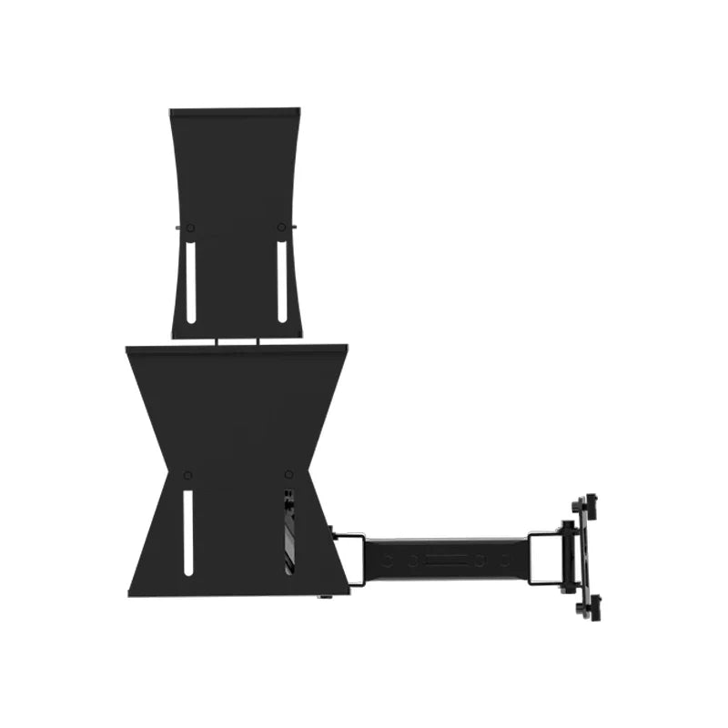 Trak Racer tablet and button box holder V2 mount, side profile showing swivel arm and pivot points