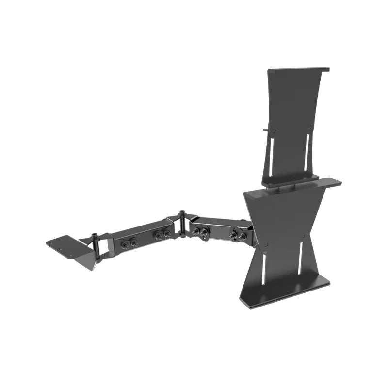 Trak Racer tablet and button box mount V2, opposite three-quarter view of the swing-arm mount