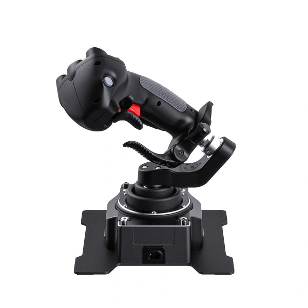 Virpil CDT Aeromax LZ Flightstick Omnithrottle controller for space sim pilots, front view.