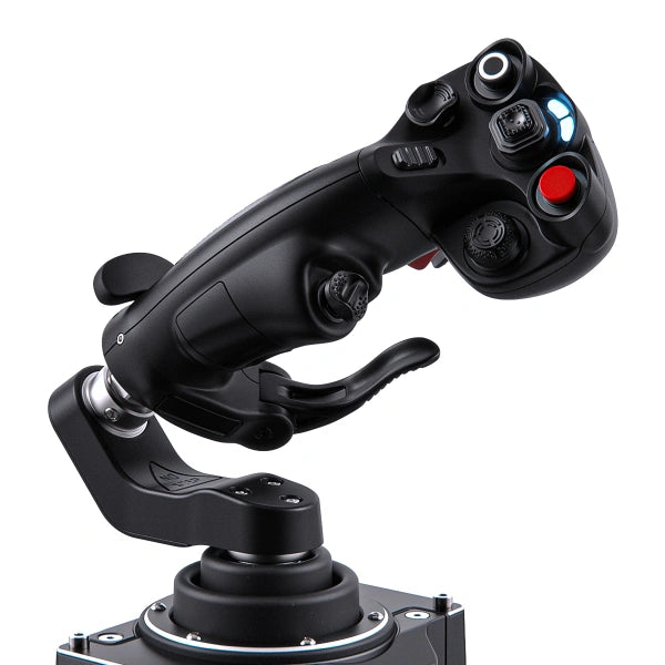 Virpil CDT Aeromax LZ Flightstick Omnithrottle controller for space sim pilots, close up.
