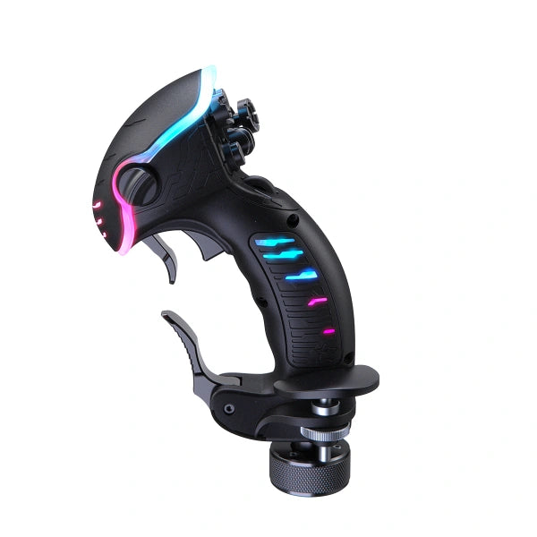 Virpil VPC Constellation ALPHA Prime flightstick left on Player1 Sim Gear left view