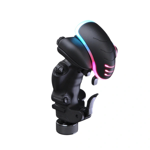 Virpil VPC Constellation ALPHA Prime flightstick left on Player1 Sim Gear front right view