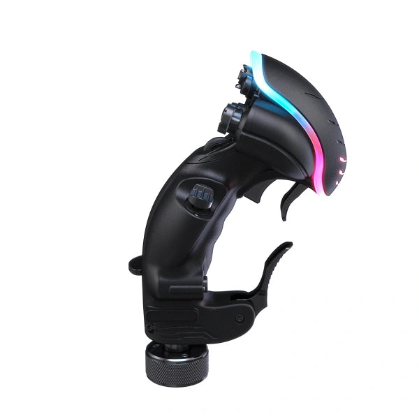 Virpil VPC Constellation ALPHA Prime flightstick left on Player1 Sim Gear right side view