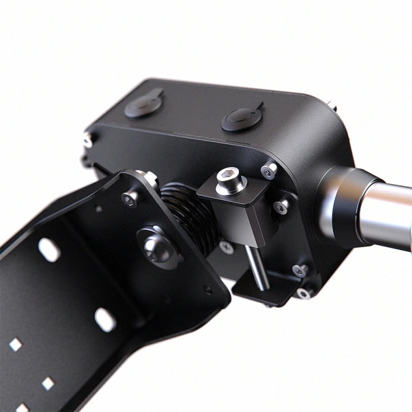 Virpil Rotor TCS Base Plus Helicopter Collective Base + Throttle on Player1 Sim Gear rear close up
